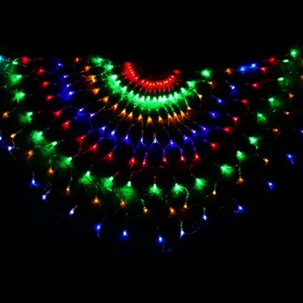 Festival 3.2*0.6M 420LED 3 Luci della stringa del pavone Rete a rete per esterni Lucine a led Natale Matrimonio Capodanno Decor Lampada ghirlanda