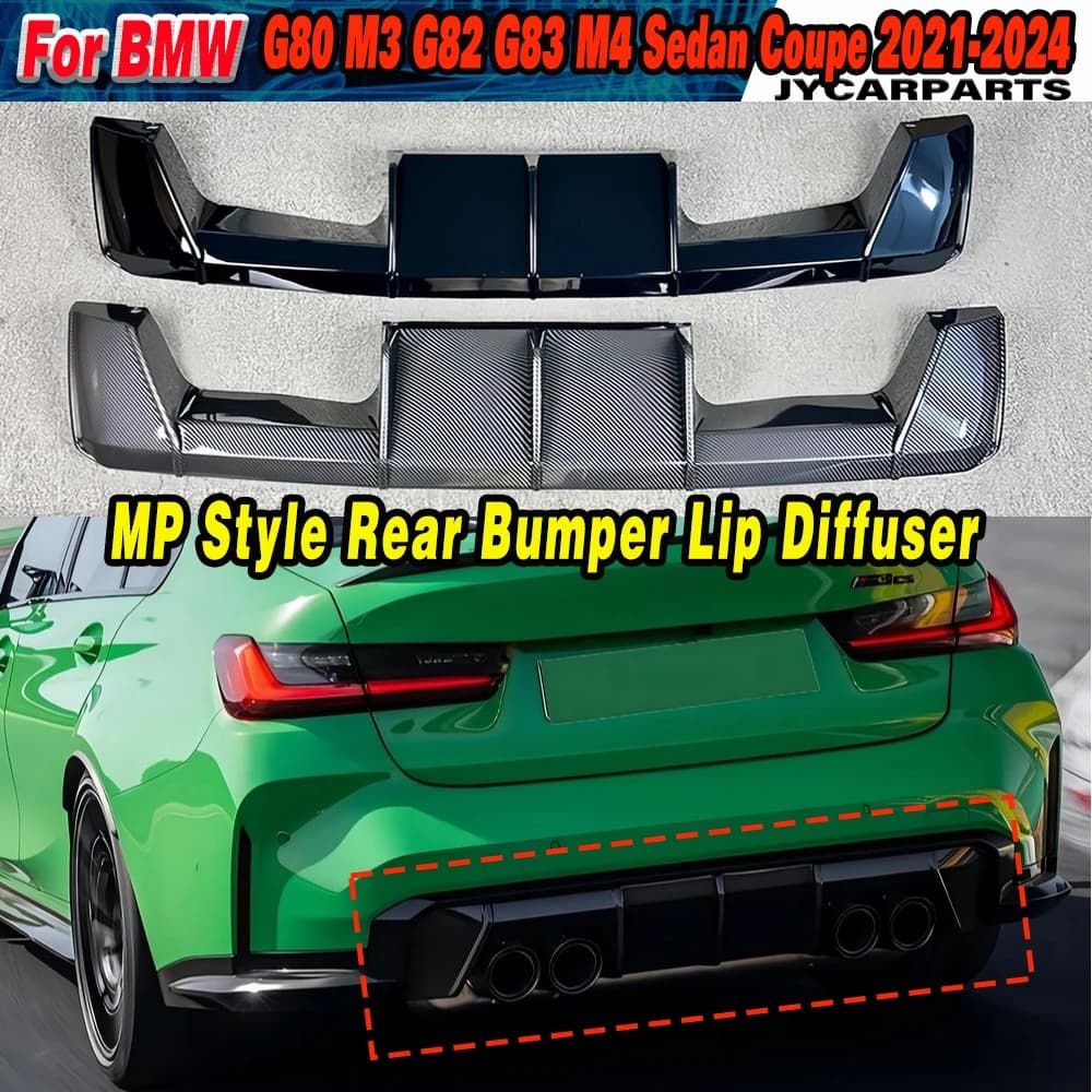 Rear Style M Performance Carbon Fiber Black Gloss Refreshment Kit for BMW 2020-2024 G80 M3 G82G83 M4