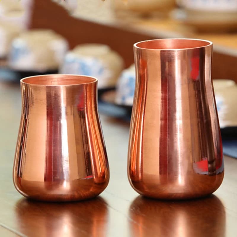 Tazza Artigianale in Rame Puro 350ml, Stile Vintage, Spessa, per Moscow Mule, Birra, Latte, Colazione, Stoviglie