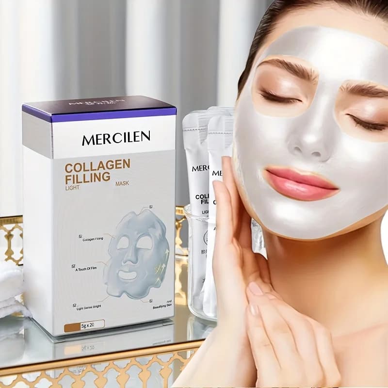 20 pcs Mercilen Collagen Peeling Masks For Face Anti Rugs Hydrating Anti-Aging Peel-Off Mask For Face Masks