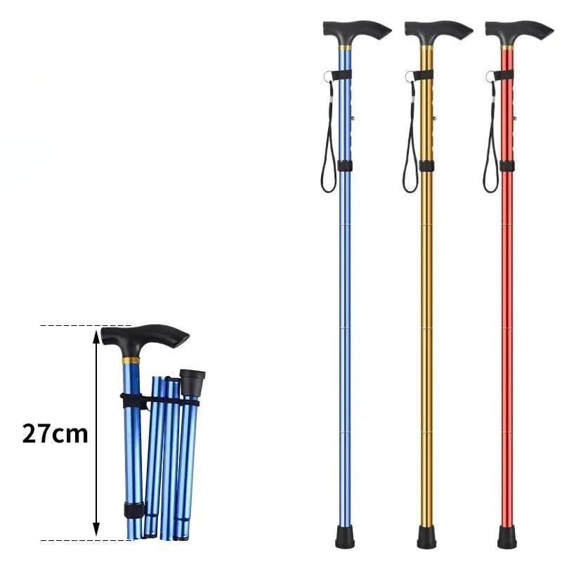 Trekking Sticks in Aluminum Alloy 5 Sections with Anti-slip Grip, Ultra-Legger Sticks Foldable and Adjustable