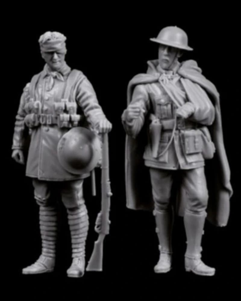 Kit modello di figura in resina pressofusa in scala 1/35 Soldati britannici della Seconda Guerra Mondiale Set 2 figure smontate e non verniciate