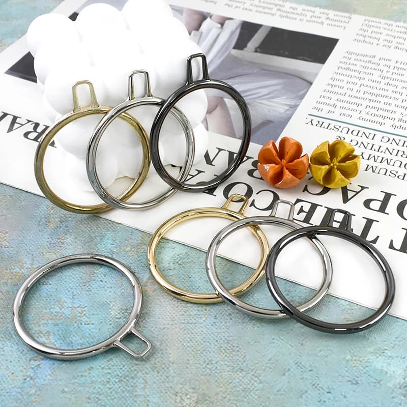 5/10 Pz 11-40mm Metallo Rotondo Cerniere Estrattore O Ring Zipper Pull Tab Vestiti Zipper Slider Pendente Kit di Riparazione Accessori Per Cucire FAI DA TE