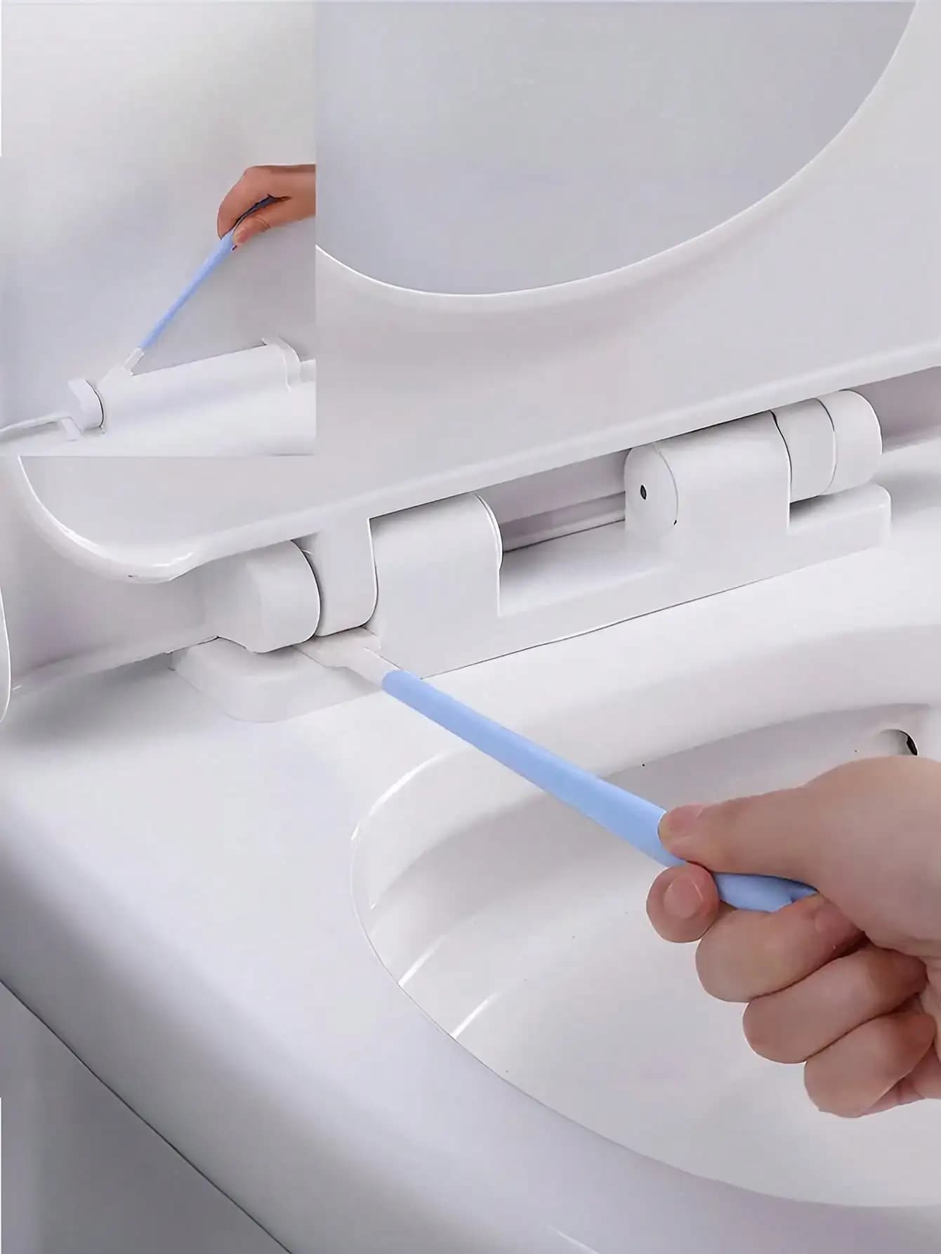 Disposable Toilet Brush Set, 1pc Handle + 10pcs Replaceable Heads For Deep, No Blind Spot Cleaning – Hygienic, Efficient, And Easy-To-Use Household Toilet Cleaning Tool, During Packaging And Transportation, The Product May Have Scratches, Slight Wear, Scr
