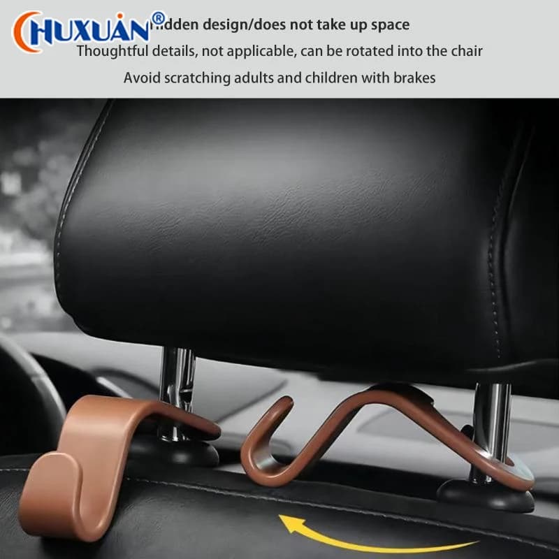 [Q] 1/5 Pezzi Ganci per Borse, Clip per Auto, Organizzatore per Poggiatesta Sedile Anteriore, Supporto per Auto, Ganci di Fissaggio, Accessori Interni per Auto