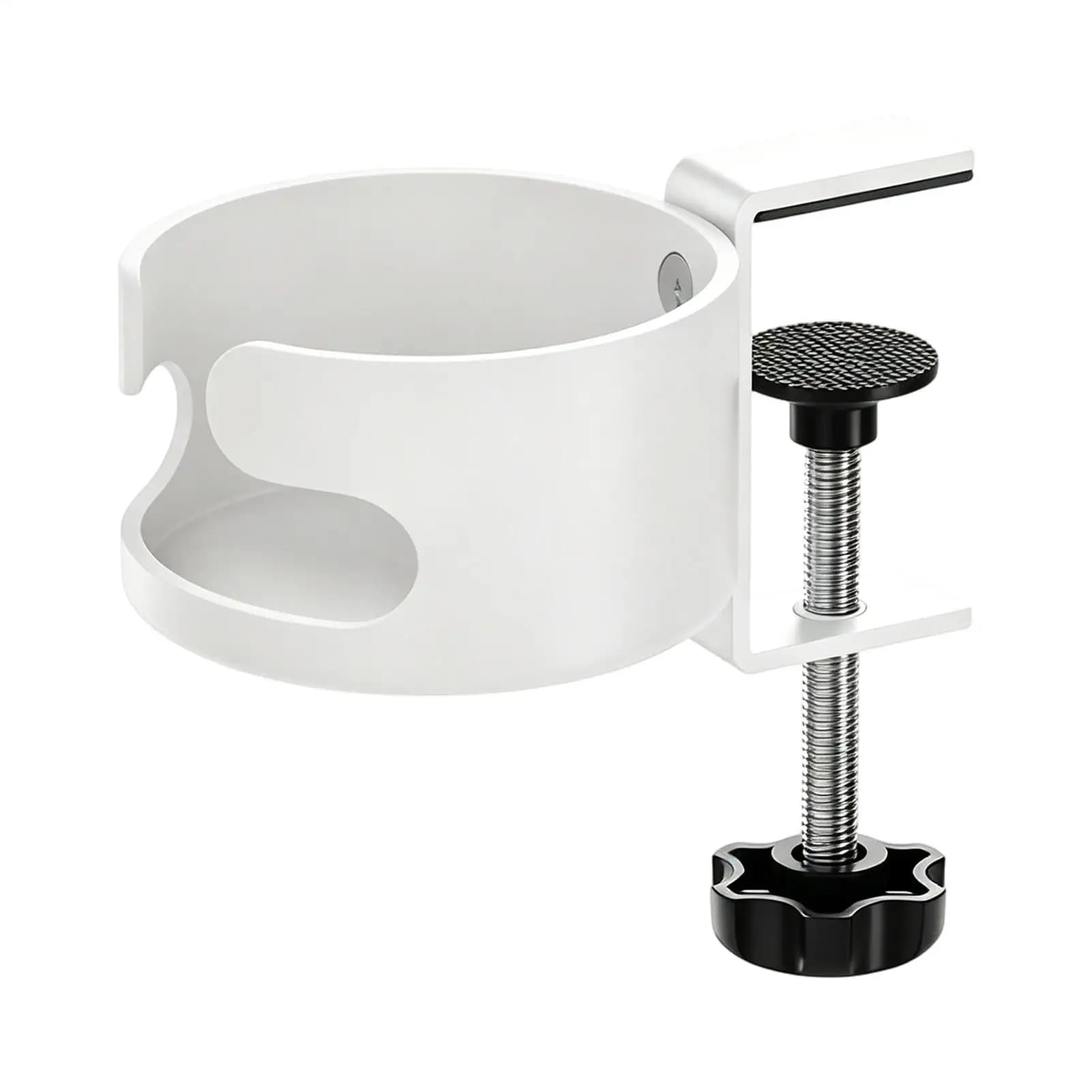 Desk Cup Holder Clamp Adjustable Anti-Spill Drink Stand Table Water Bottle Holder For Desktop Office Chair Lounge Home Outdoor