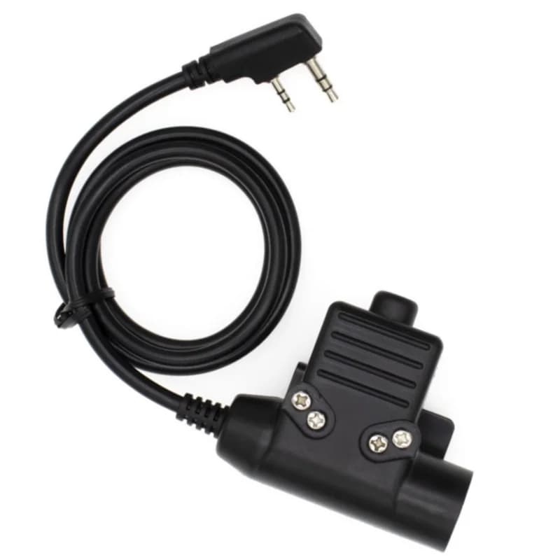 Adattatore per auricolare PTT originale per Kenwood Baofeng UV-5R UV-5RE Plus BF-888S Walkie Talkie Cavo auricolare tattico Spina Ham Radio