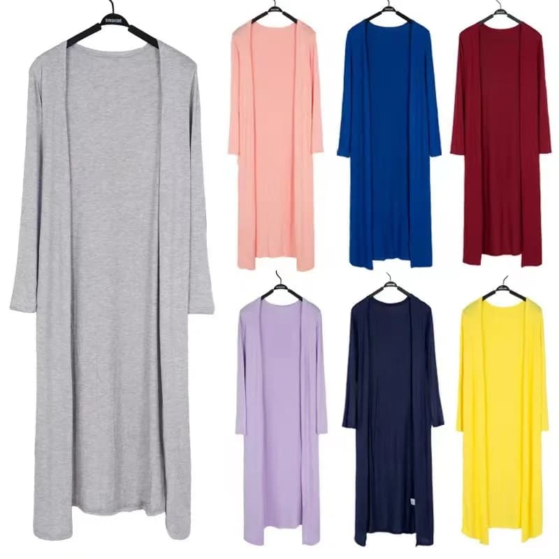 12 Colors Women Modal Long Cardigan Summer Autumn Cardigans Long Sleeve Air-conditioned Coat sun-proof clothing Ladies Outwear