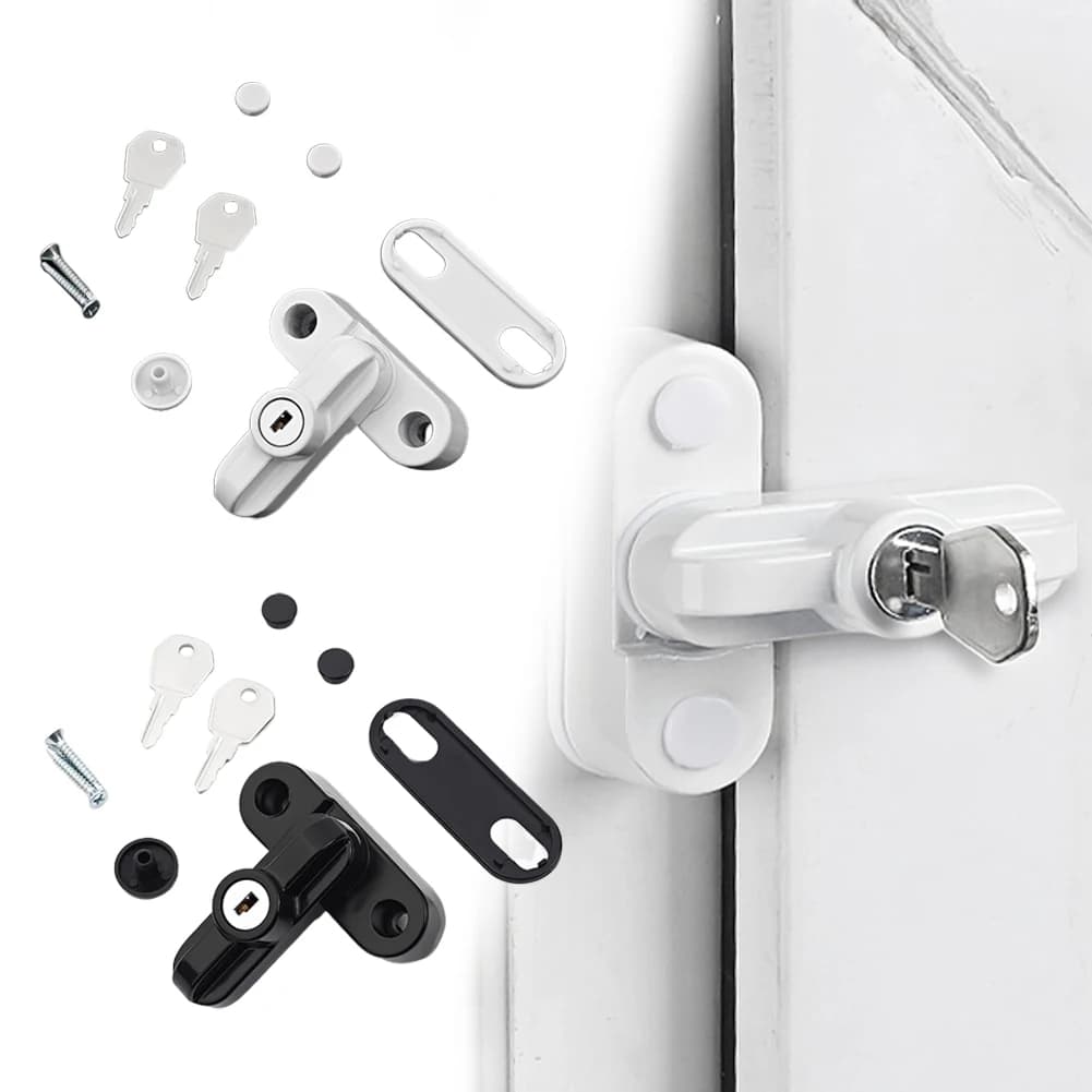 Serratura esterna per finestra Serrature di sicurezza in lega con fibbia Serratura limitatrice di sicurezza per porta UPVC con serratura antifurto a chiave