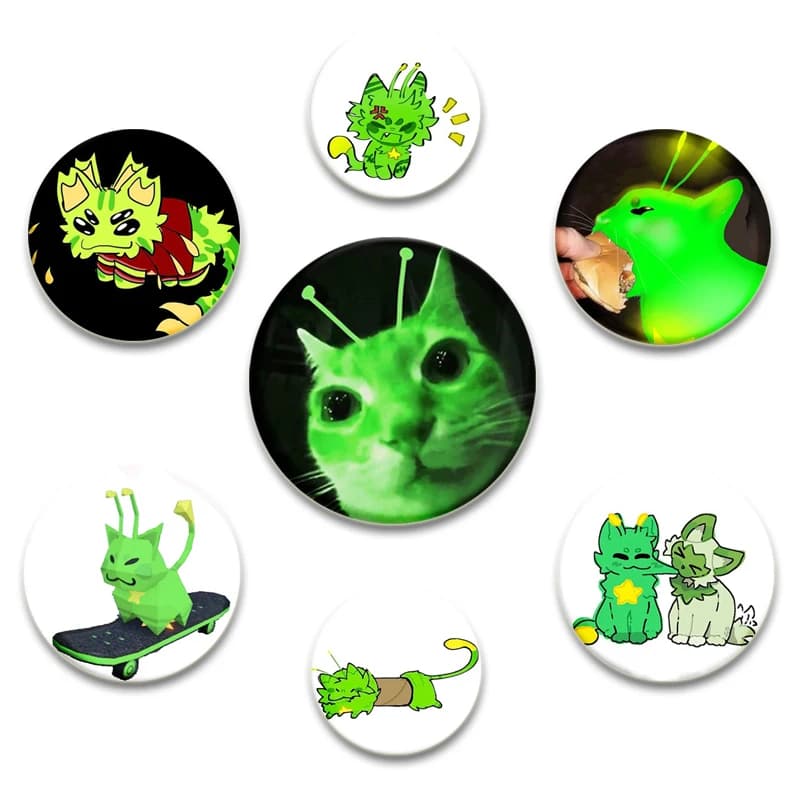 32/44/58mm Nuovo Regretevator Gnarpy Spille Pulsante Morbido Spille Divertente Silly Gnarpy su Una Skateboard Meme Distintivo Giocatore Collezione Regali