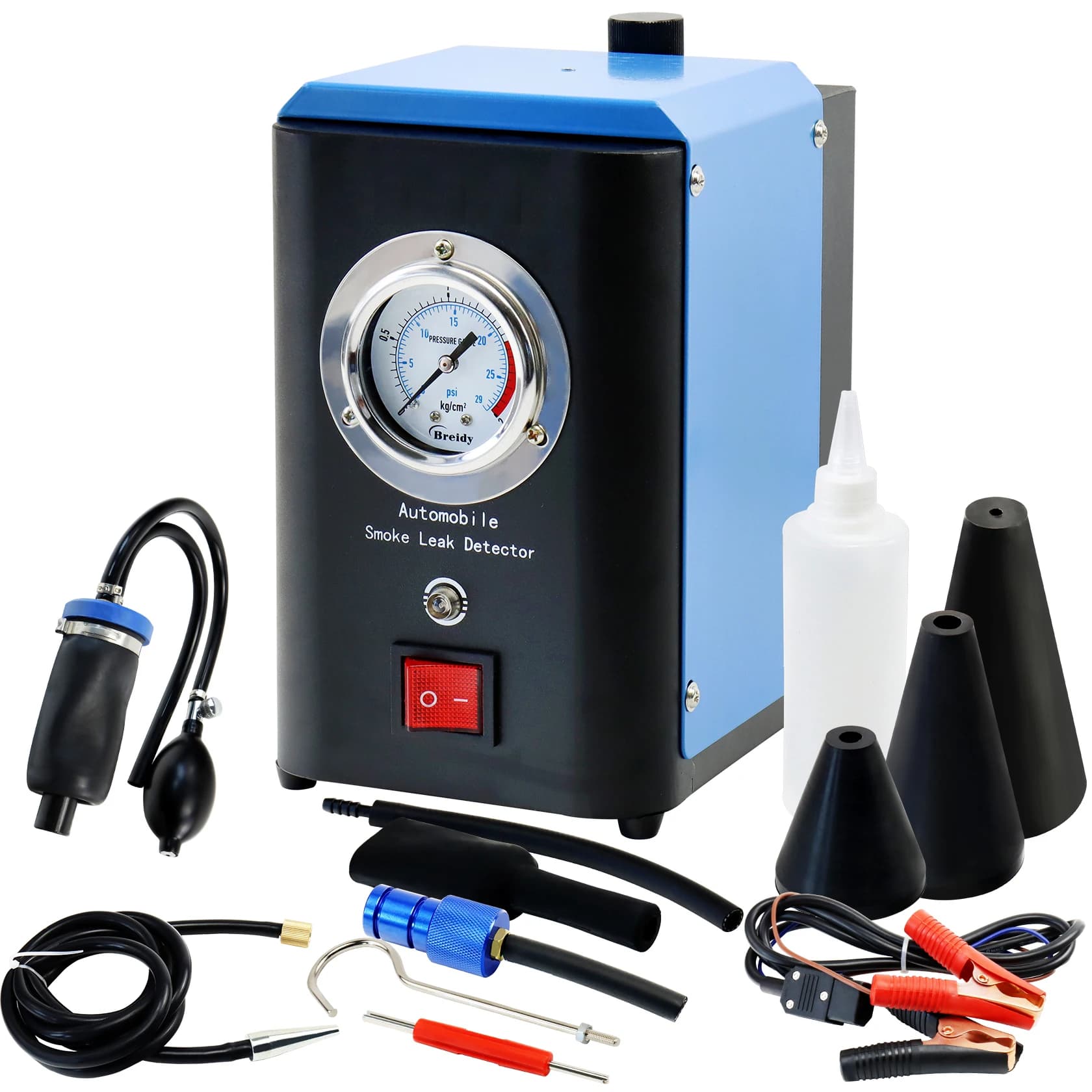 Rilevatore di perdite di fumo per autoveicoli Pompa ad aria incorporata Sistema EVAP Strumenti diagnostici Macchina per fumare efficiente
