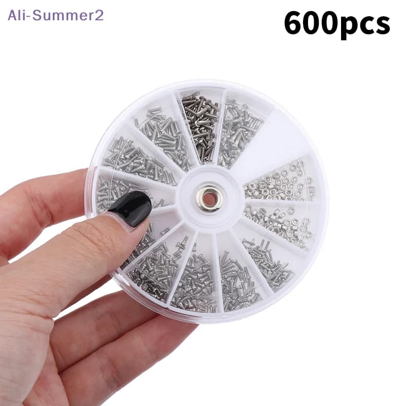 600 pcs/set Universal Micro Sunglasses Watch Eyewear Screwdriver Screwdriver Parts Repair Kit Toolbox