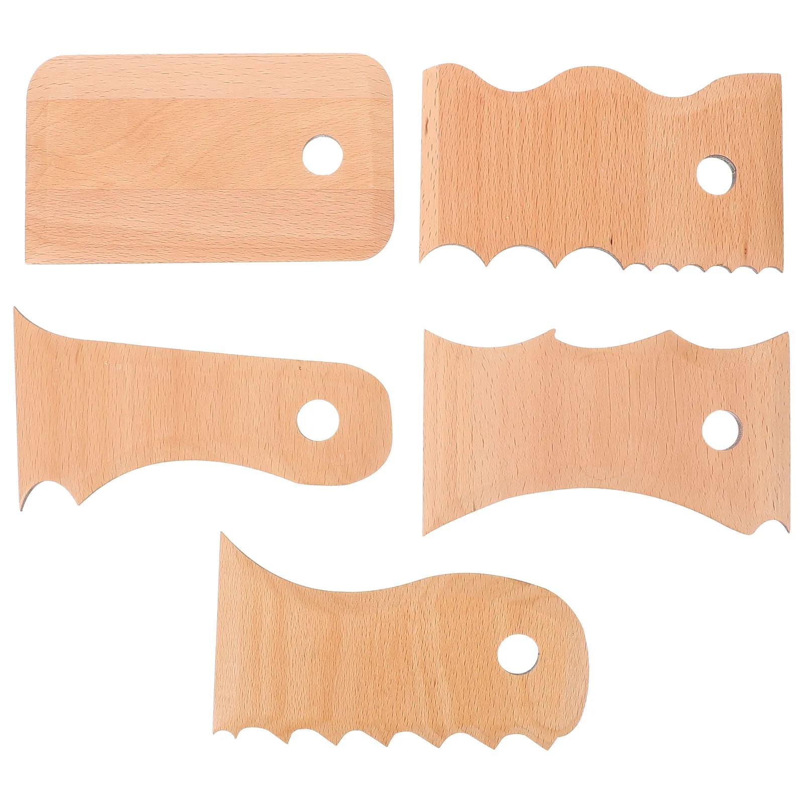 Set di 5 Utensili per Scultura in Legno con Manici Ergonomici per Lavorazione della Ceramica, Intaglio, Modellazione e Progetti Artigianali in Argilla Polimerica