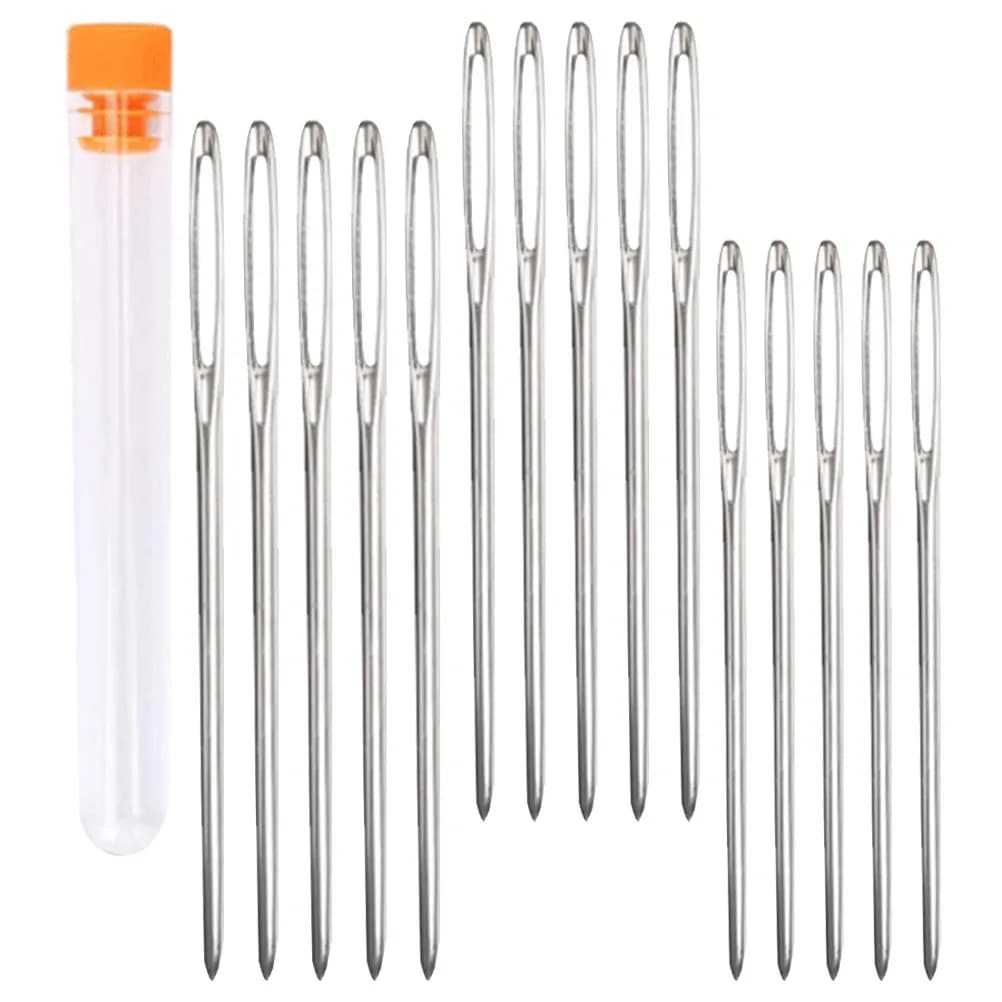 Set di aghi da cucito a occhiello largo, a punta tonda, per maglieria, uncinetto, fai da te, lavori artigianali con filati, accessori per maglieria