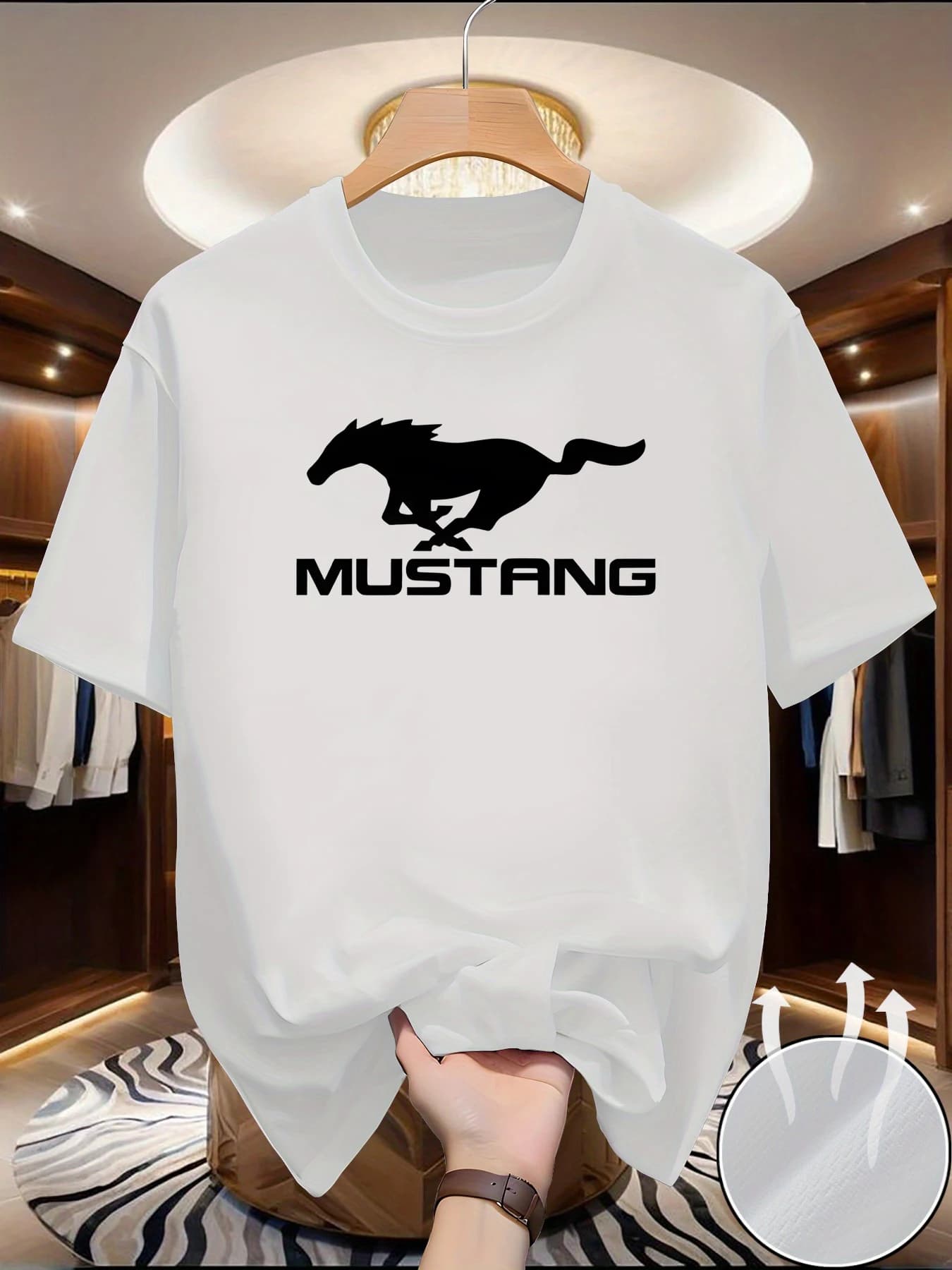 Classic chest letter printed round neck T-shirt for foreign trade 2026, simple and fashionable, unisex short sleeved
