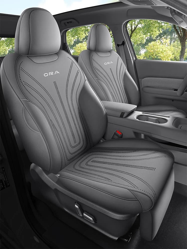 Custom Front Full Rear Half Wrapped Suede Seat Covers For GWM ORA 5 5 Seats Skin-friendly Auto Supplies