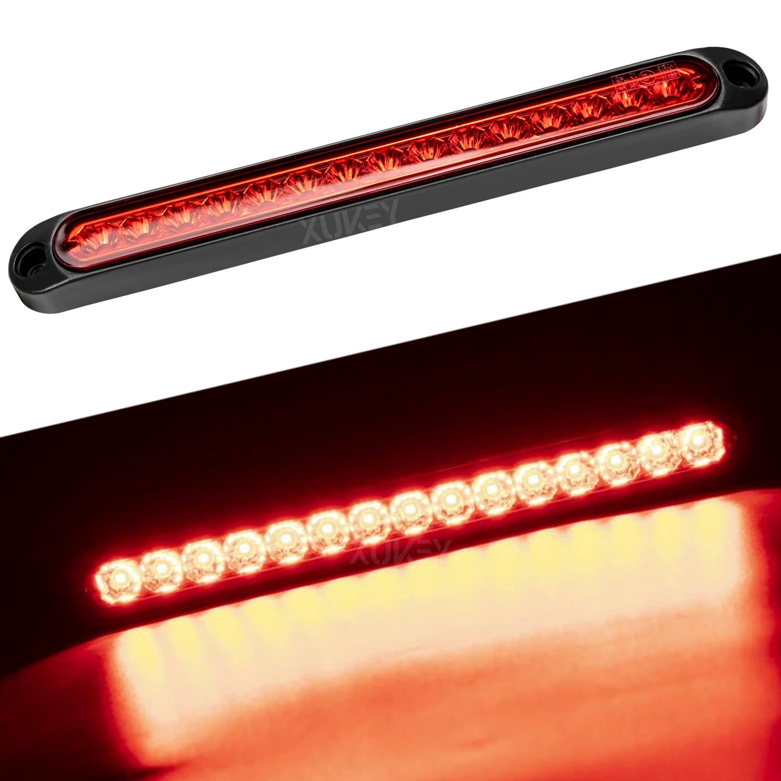 12V 24V Rosso LED Fanale posteriore Striscia Bar Montaggio alto Luce freno Stop Spia camion SUV RV Camper Pickup Camion Accessori auto