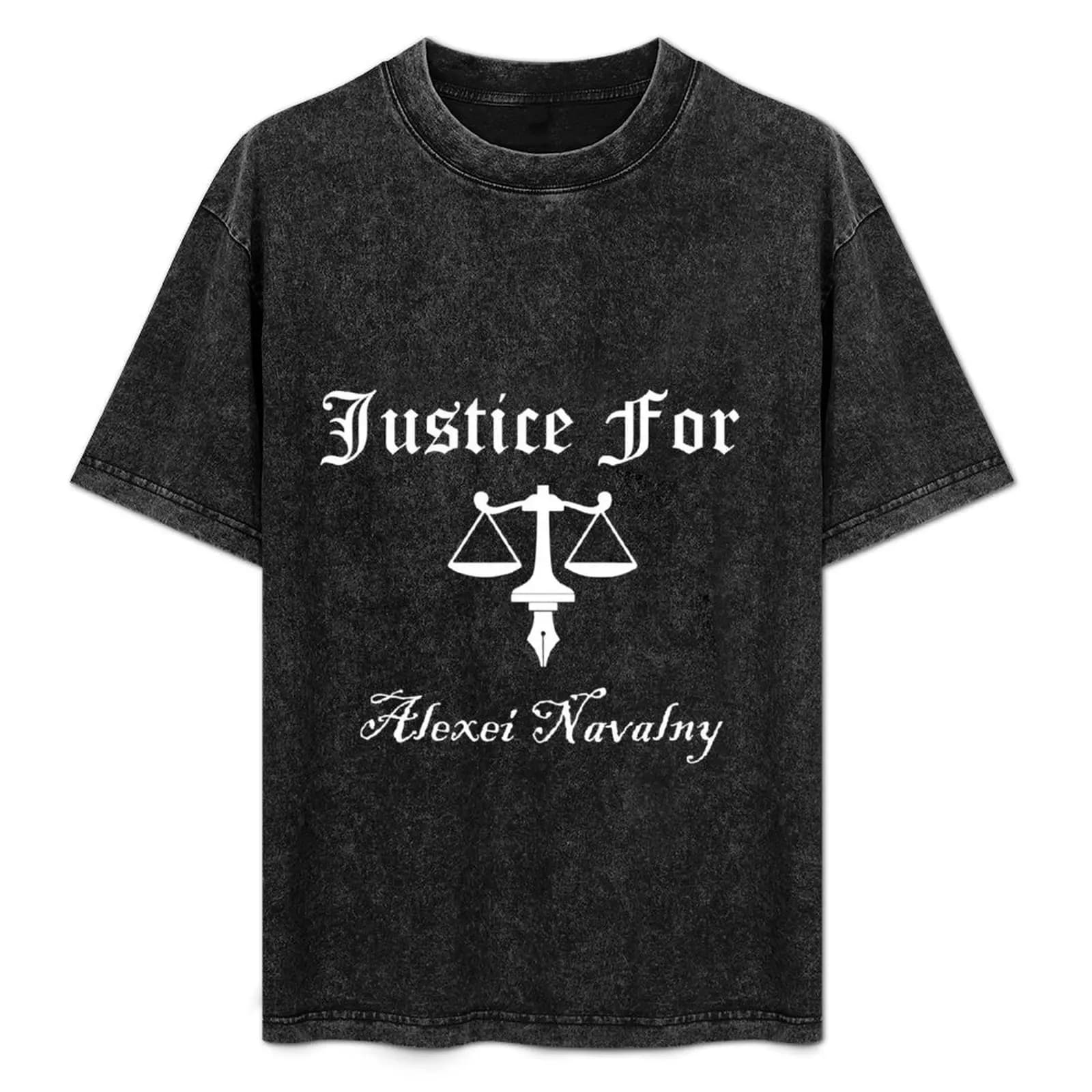 Alexei Navalny,Justice For Alexei Navalny T-Shirt Fashion Simple Casual Tee Shirt