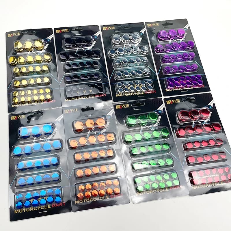Motorcycle electric vehicle refitting parts engine screw cover decoration scooter hexagon screw cap decoration