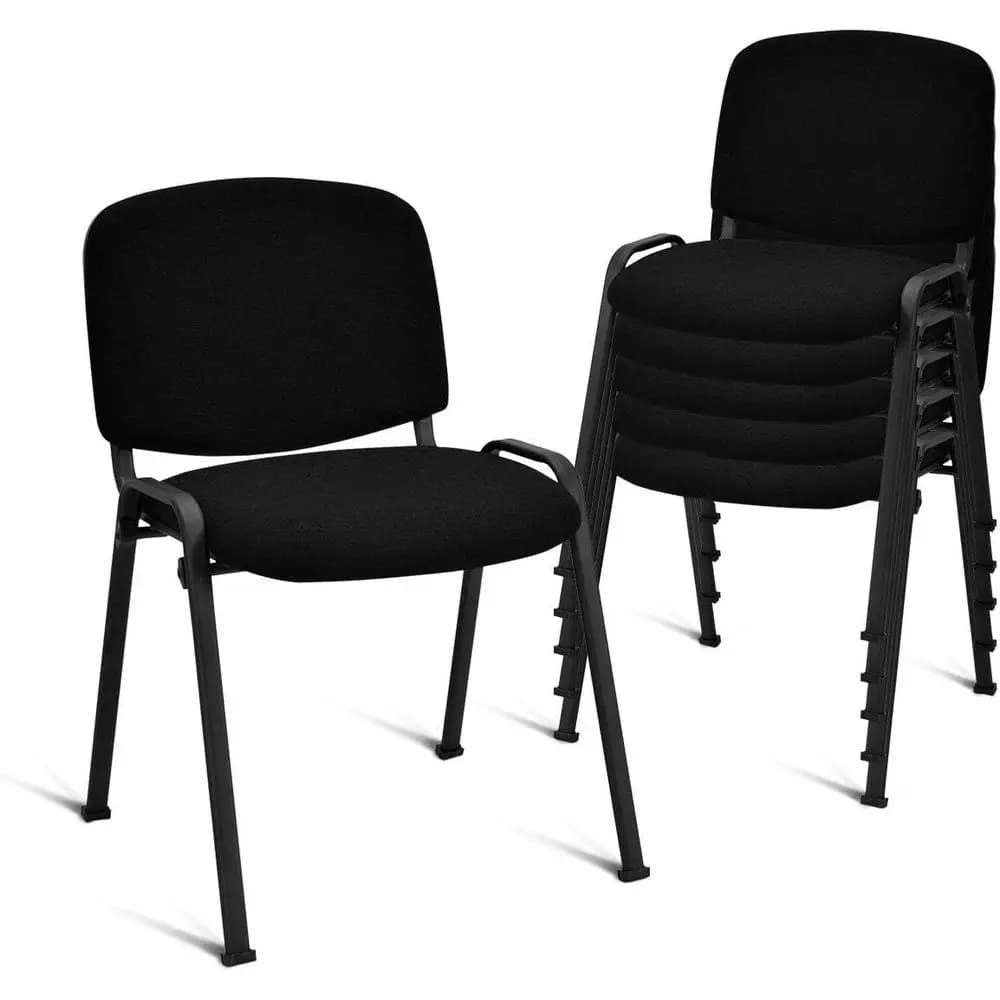 Sedie da Conferenza Impilabili con Cuscino Imbottito, Design Ergonomico per Ufficio e Sale Riunioni (Confezione da 5)