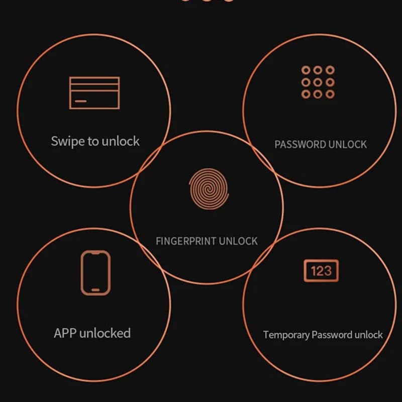 Tuya App Telecomando Smart Door Lock Catenaccio con chiavi Serratura per impronte digitali Elettronica Digital House Electronic Lock-A09I