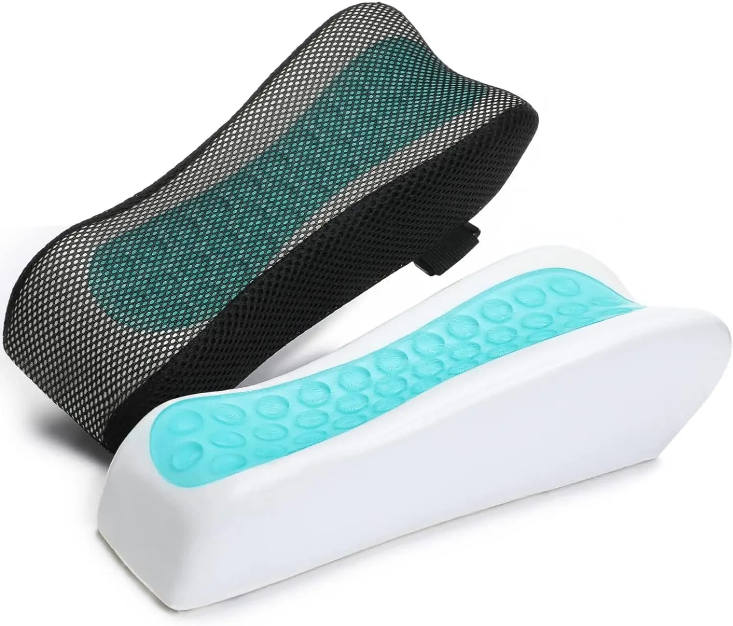 Cuscinetti Ergonomici per Braccioli di Sedie con Gel Rinfrescante e Memory Foam per Sedie da Ufficio e Gaming, Set da 2 Pezzi