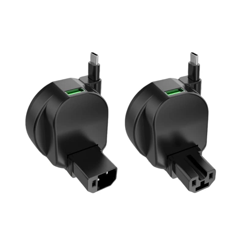 On-Bike Phone Charging Adapter for Scooters and E Bikes with Retractable Type-C Cable, USB-A Port, and Compact Body