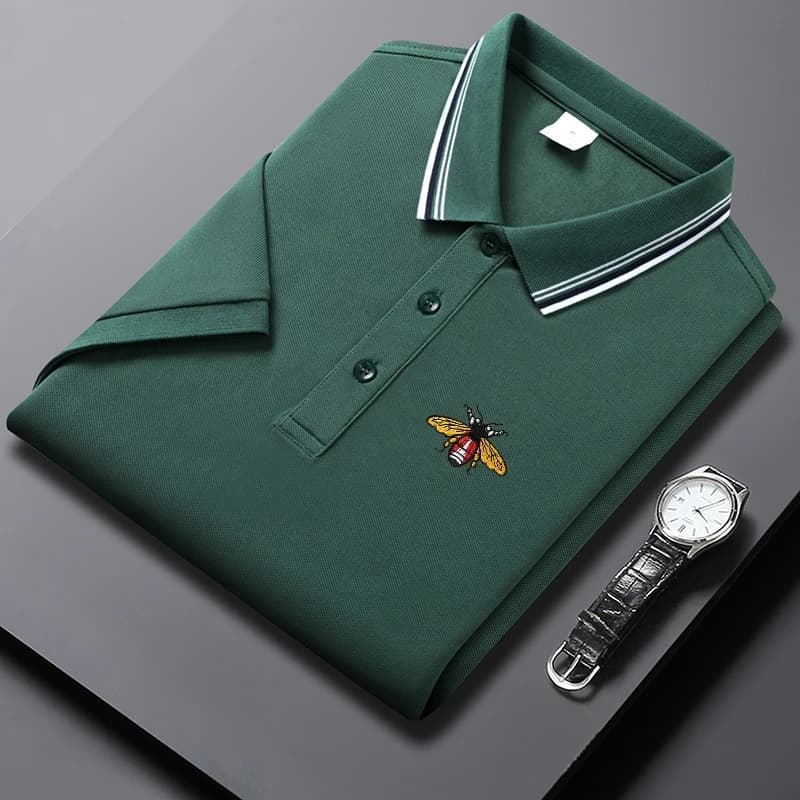 Nuova polo estiva a maniche corte ricamata da uomo con design alla moda e alla moda, top da golf, t-shirt casual