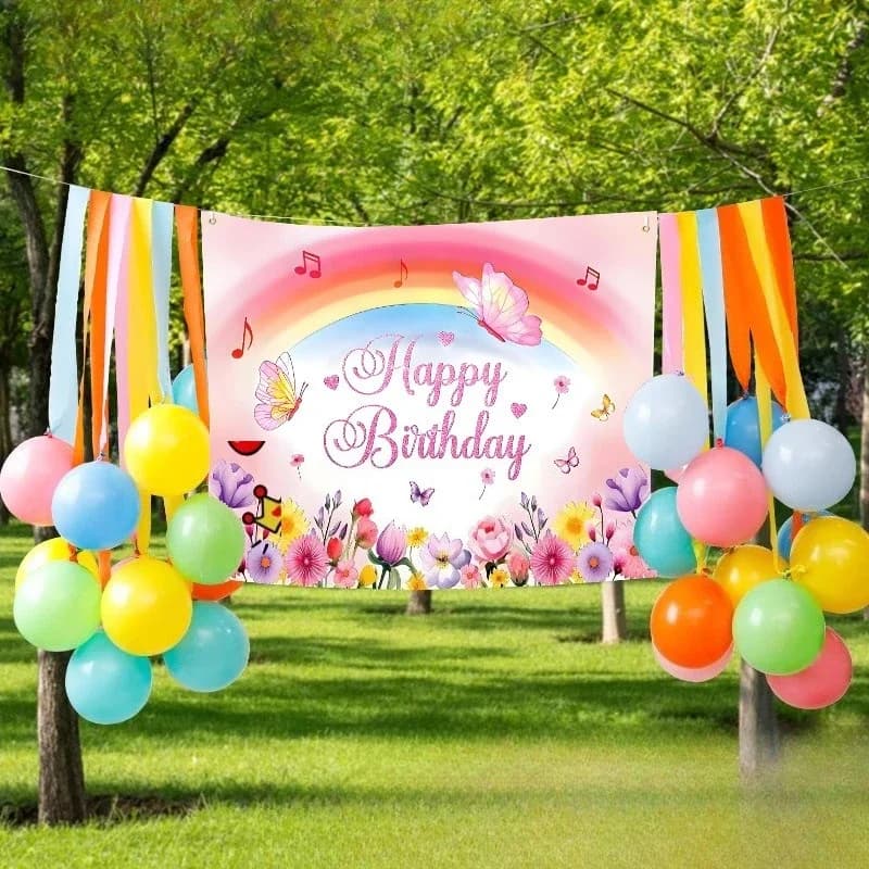 2pcs Party Banners Family Party Decorations Supplies Birthday Events Wall Tapestries Width 90/110cm Can Also Be Used for Hotels