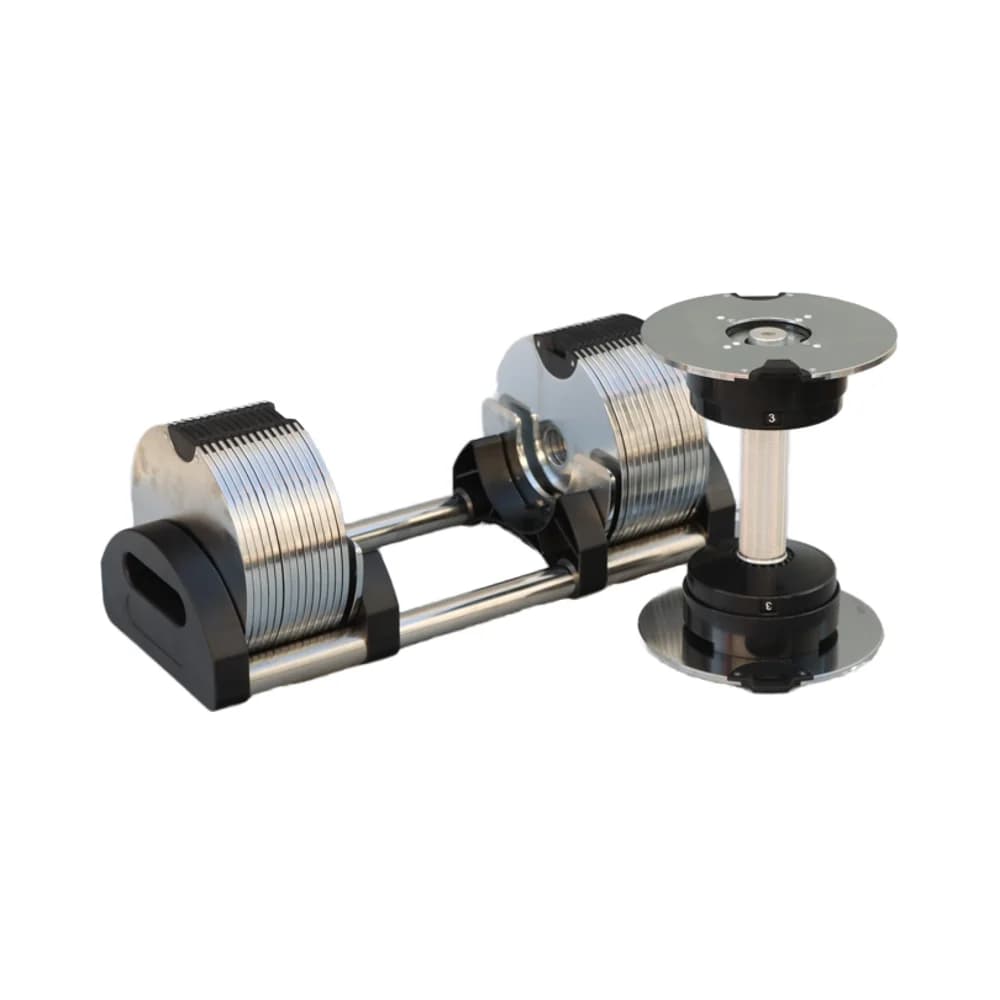 Manubri in acciaio con incremento regolabile da 1 kg Caratteristiche di peso personalizzate per palestra domestica Fitness e forza Porta manubri da 20-36 kg