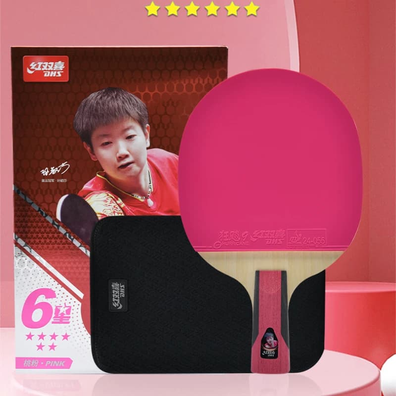DHS 6 Star Racchetta da ping pong Racchetta da ping pong professionale Hurricane 9 Lama da ping pong in gomma appiccicosa Sun Yingsha Campione del mondo