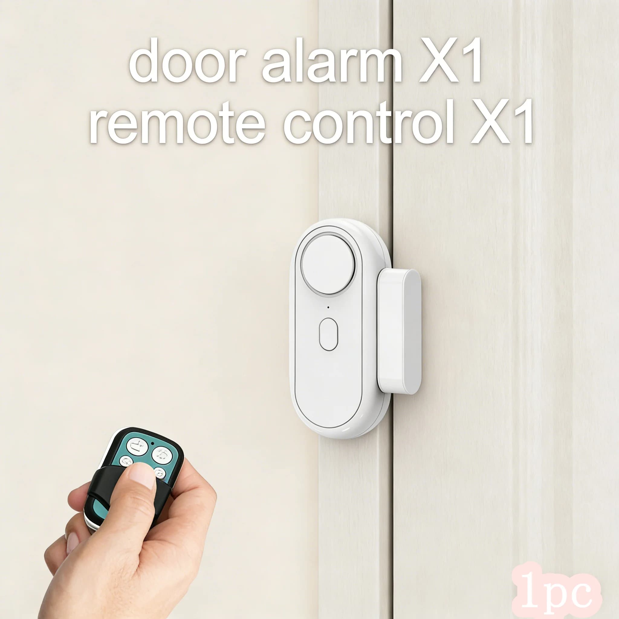 Allarme vibrazione e apertura 2 in 1 con suono 0-120 dB per porte e finestre con sensibilità alle vibrazioni a 5 livelli, batteria AAA e telecomando inclusi