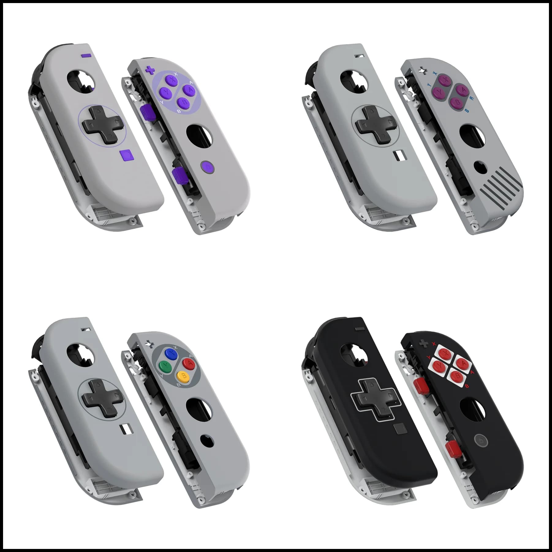 eXtremeRate Custodia di ricambio JoyCon Shell Pulsanti Custodia controller per NS Switch JoyCon/OLED JoyCon - Serie Classic