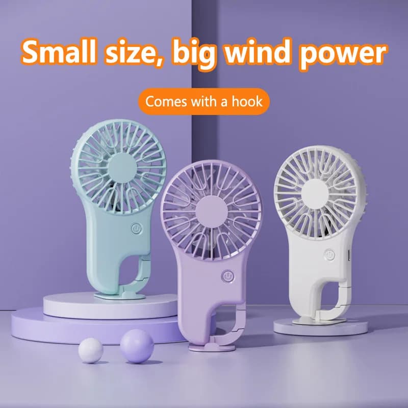 Lenovo Portable Clip On Mini Fan 3 Speed Adjustable USB Rechargeable Handheld Pocket Cooling Fan for Outdoor Stroller Camping