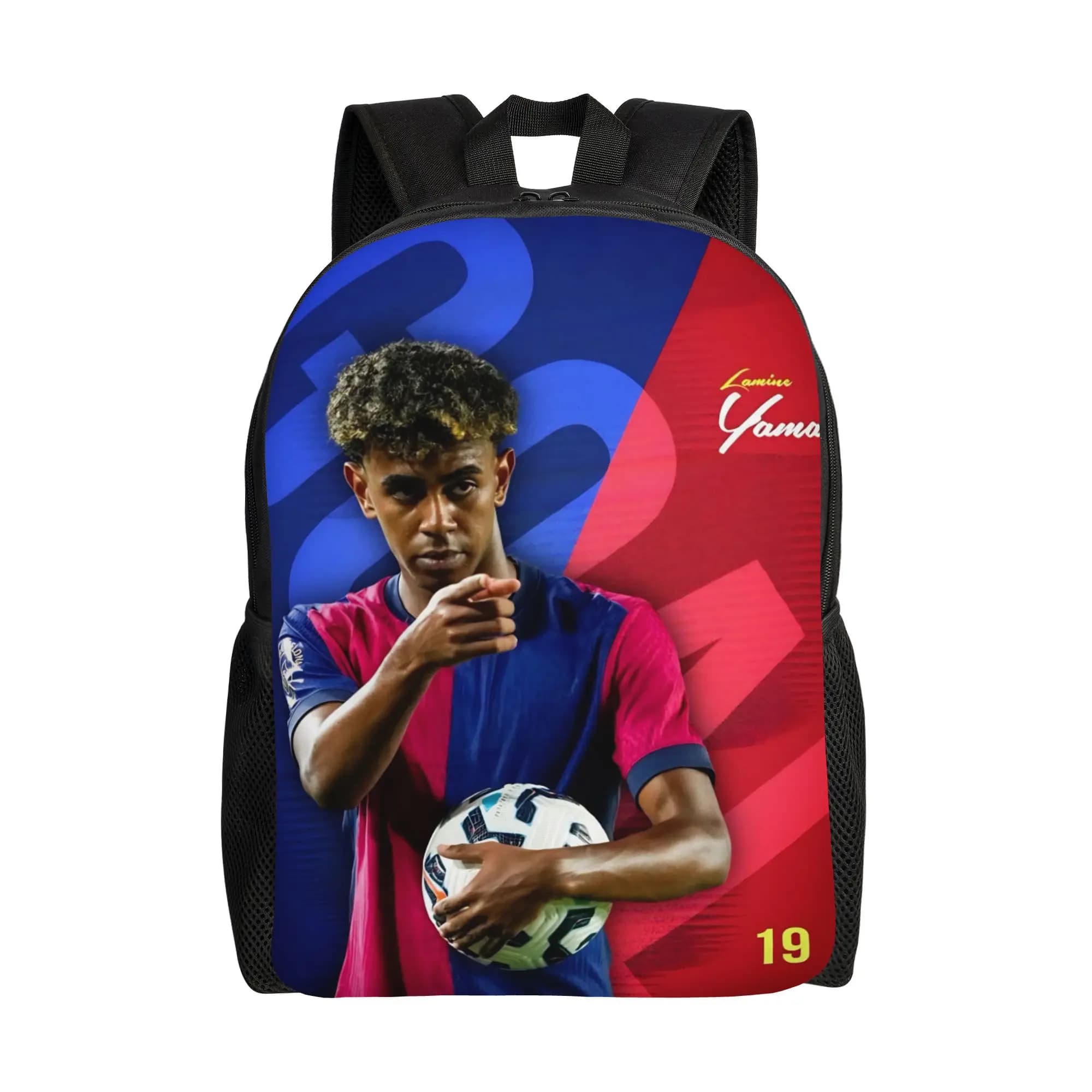 Football L-Lamine Yamal Spain Teenage Backpack Lightweight High School Hiking Travel Daypack for Men Women College Canvas Bags