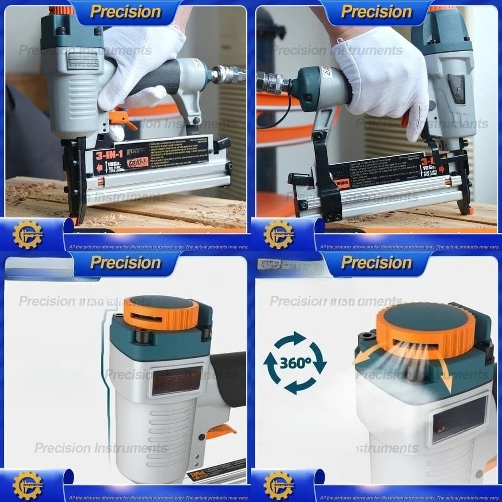 2026 Chiodatrice pneumatica 3 in 1 F30 a perno dritto per la lavorazione del legno Cucitrice a forma di U Strumento di fissaggio per pistola sparachiodi ad aria resistente