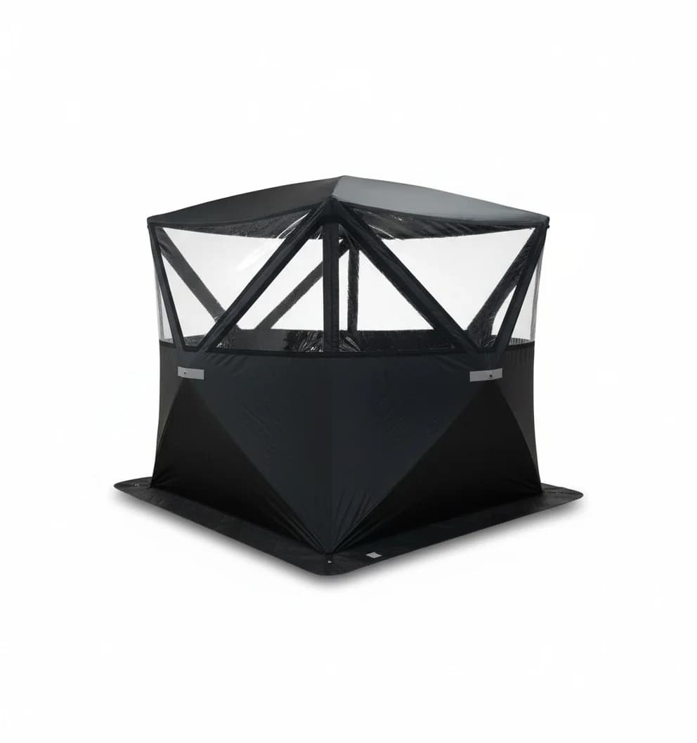 Tenda Sauna da Esterno, in Oxford 300D, Tenda Sauna a Vapore, 228x228x200cm per 3-6 Persone, Tenda Impermeabile per Campeggio Invernale con Foro per Stufa