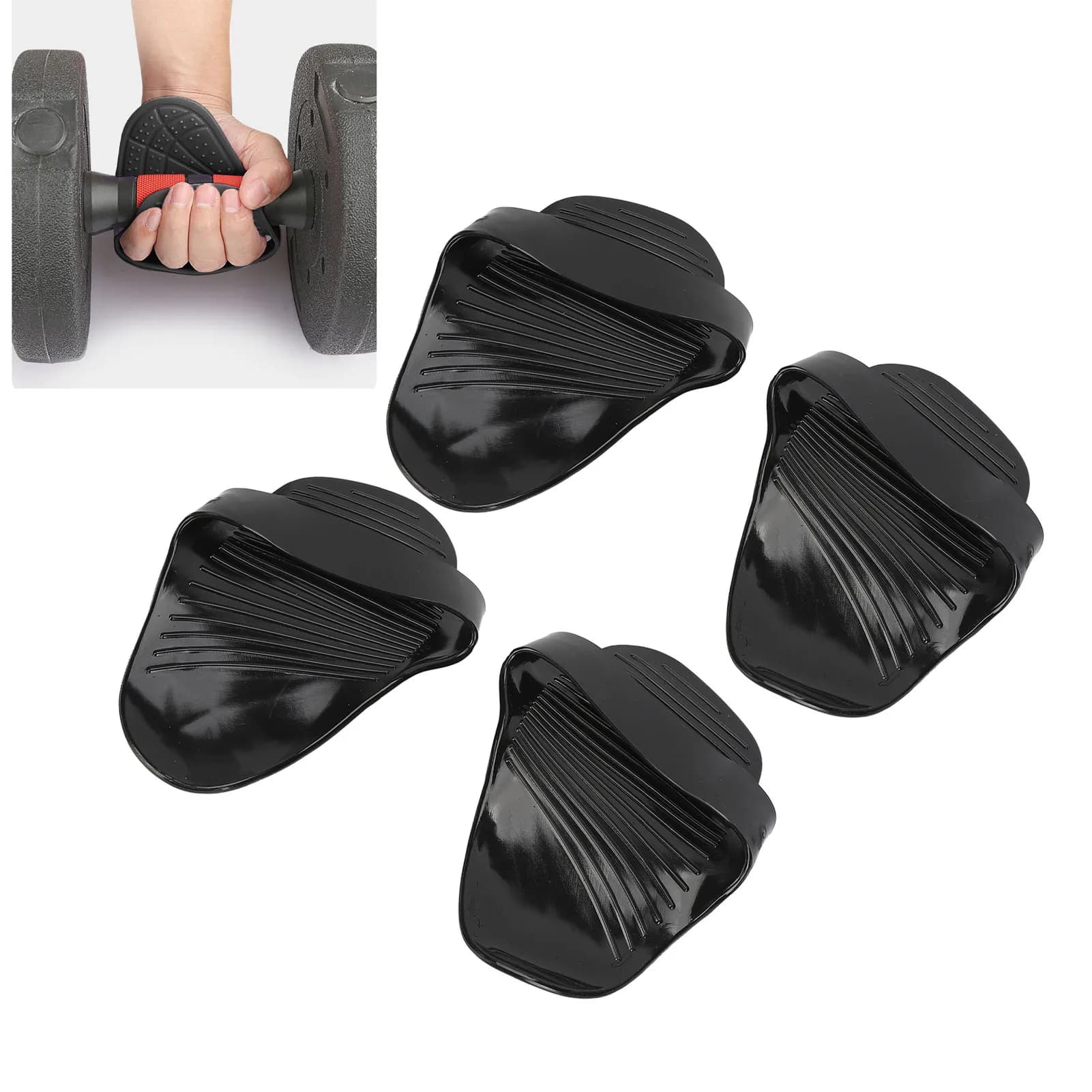 Lifting Knobs Weightlift Bearings Black 2 pairs Breathable Silicone Hand Palm Protector for Gym for sweaty hands