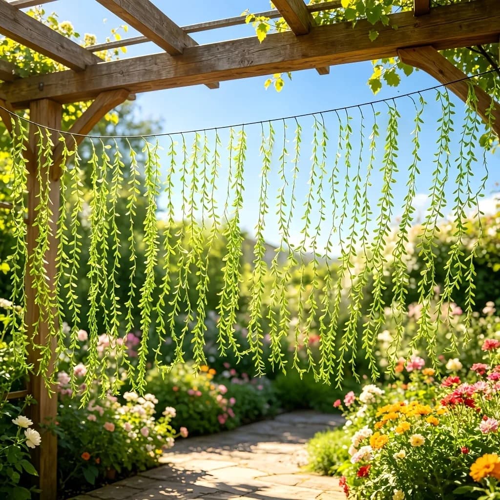 Hanging Green Plants Artificial Willow Leaves Home Hotel Decoration Simulation Wall Hanging Home Wedding Decoration Simulations