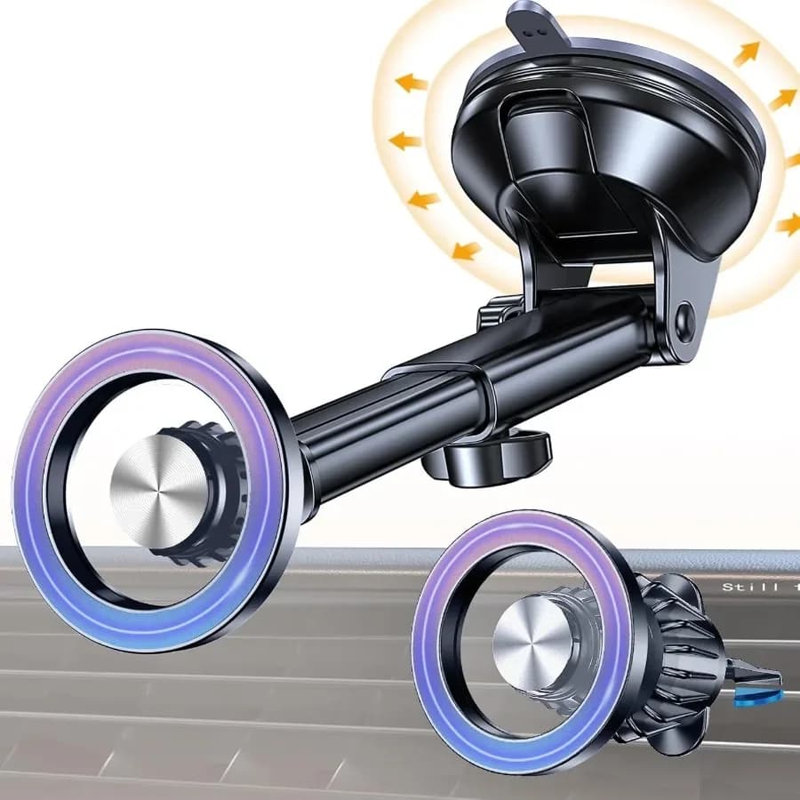Coolpow per supporto per auto MagSafeParabrezza + ventilazione + supporto per telefono magnetico per supporto per telefono per auto supporto per telefono cellulare per il tuo C