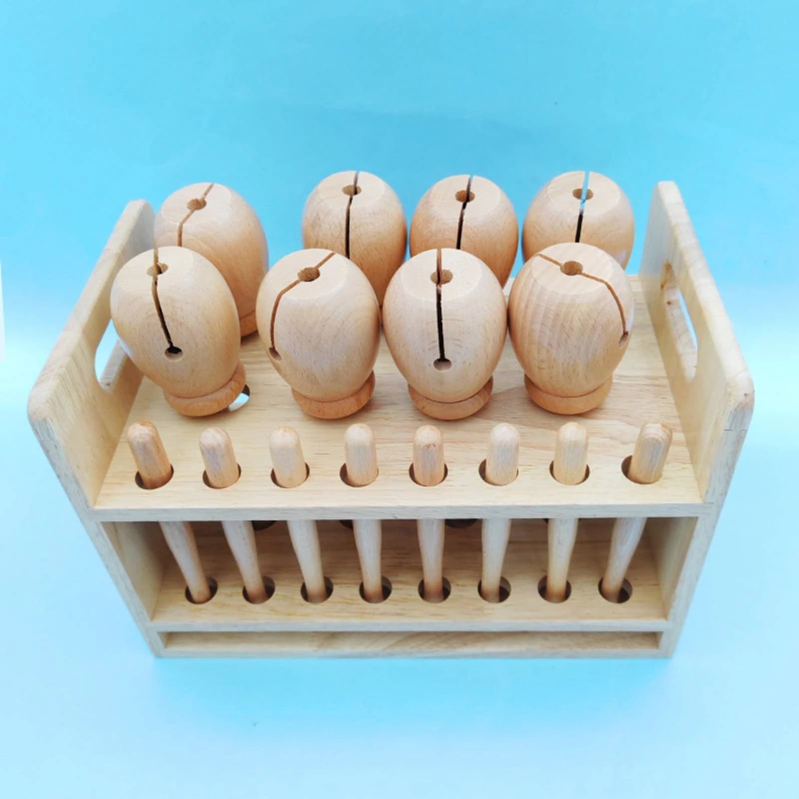 Wooden Bangzi Clappers with Storage Box Natural Percussion Percussion Instrument Wooden Percussion Instrument Portable