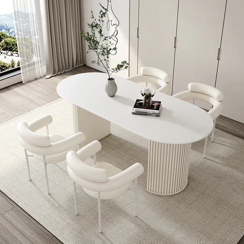 Gambe per Tavolo da Pranzo di Lusso in Stile Nordico, in Metallo, Salvaspazio, Design Moderno e Minimalista per Sala da Pranzo e Soggiorno