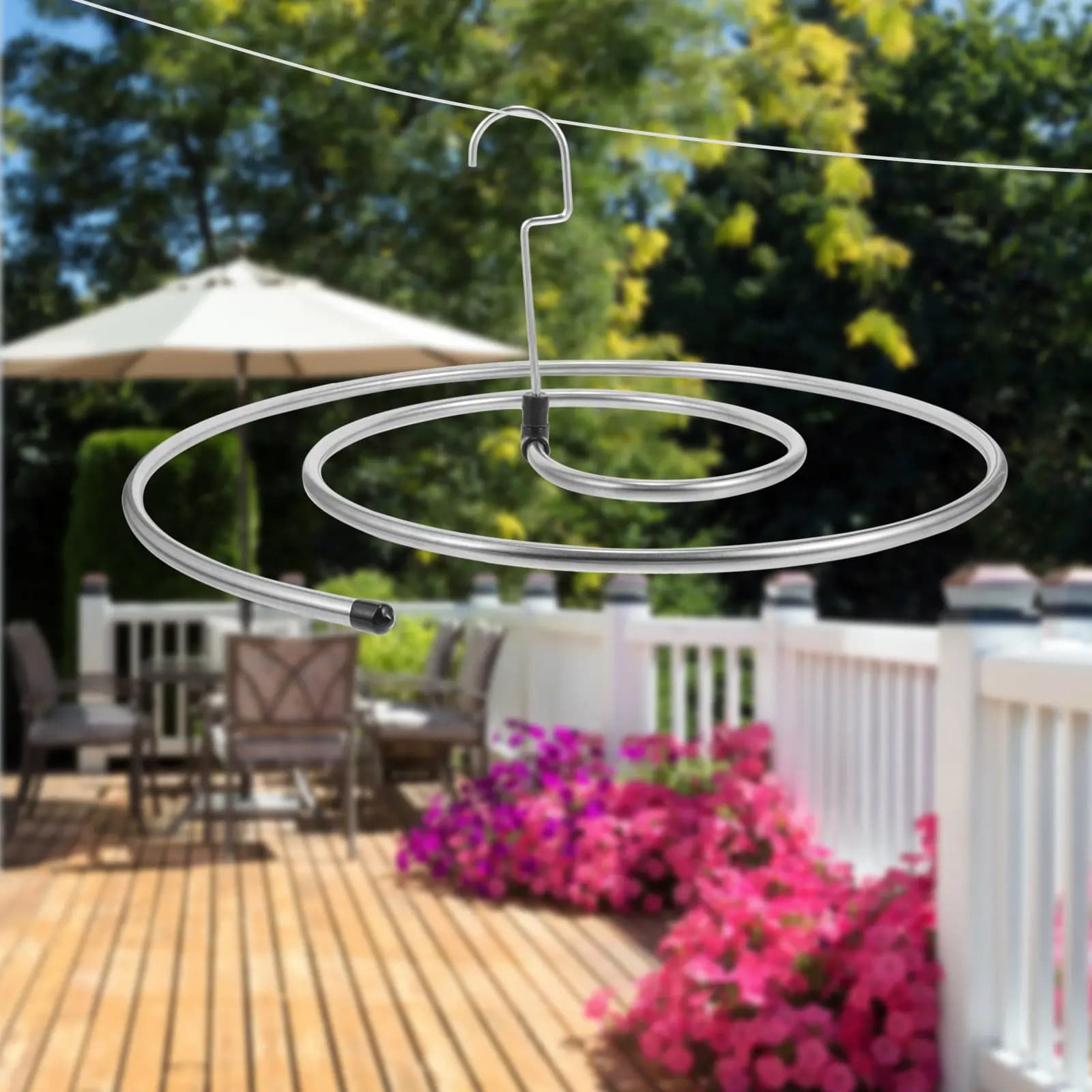 2 Pieces Stendibiancheria in Spirale Stainless steel girevole, Robusto and Salvaspazio, for Sheets, Blades and Drills