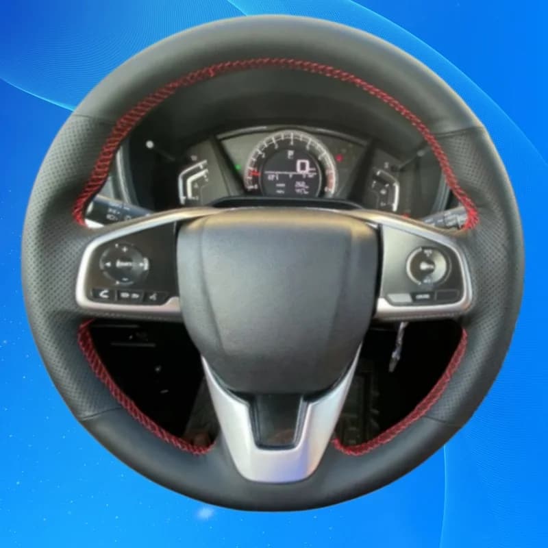 NonSlip Car Steering Wheel Cover Accessories Hand Sewing Microfibre Leather For Honda Civic 10th CRV Clarity LX 2016-2021