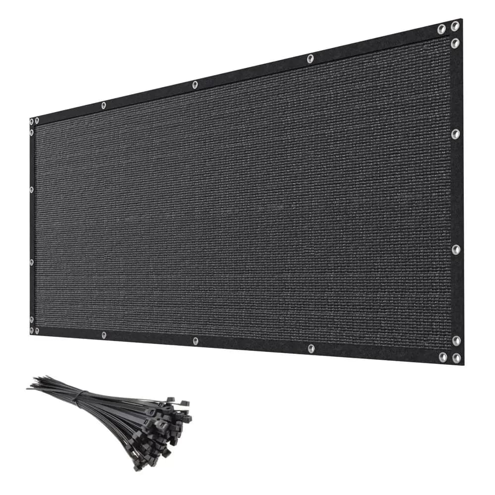 x 100ft Black Privacy Screen Fence 90 Blockage Heavy Duty Fencing Mesh Shade Net Cover for Outdoor Wall Garden Backyard Porch P