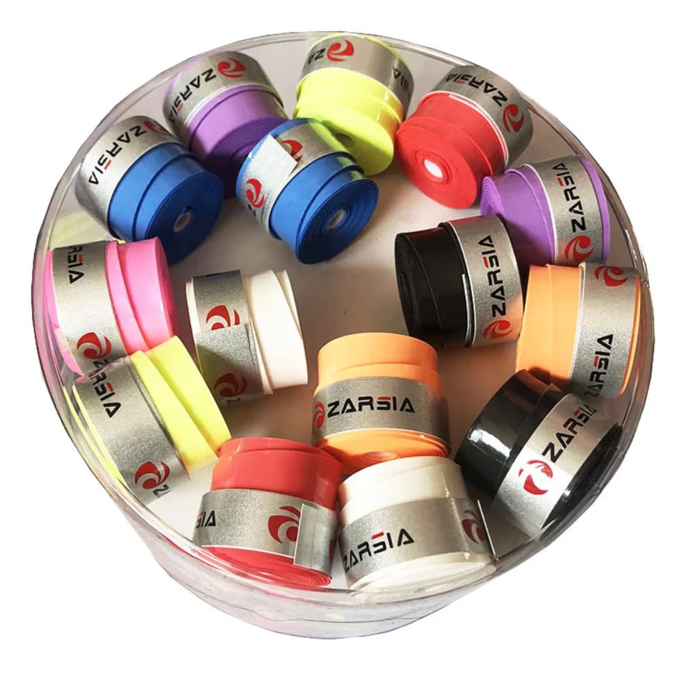 Shock Absorption Badminton Racket Sweatband Anti Slip 0.63mm Tennis Racket Grip Colorful Sticky Badminton Overgrips Band