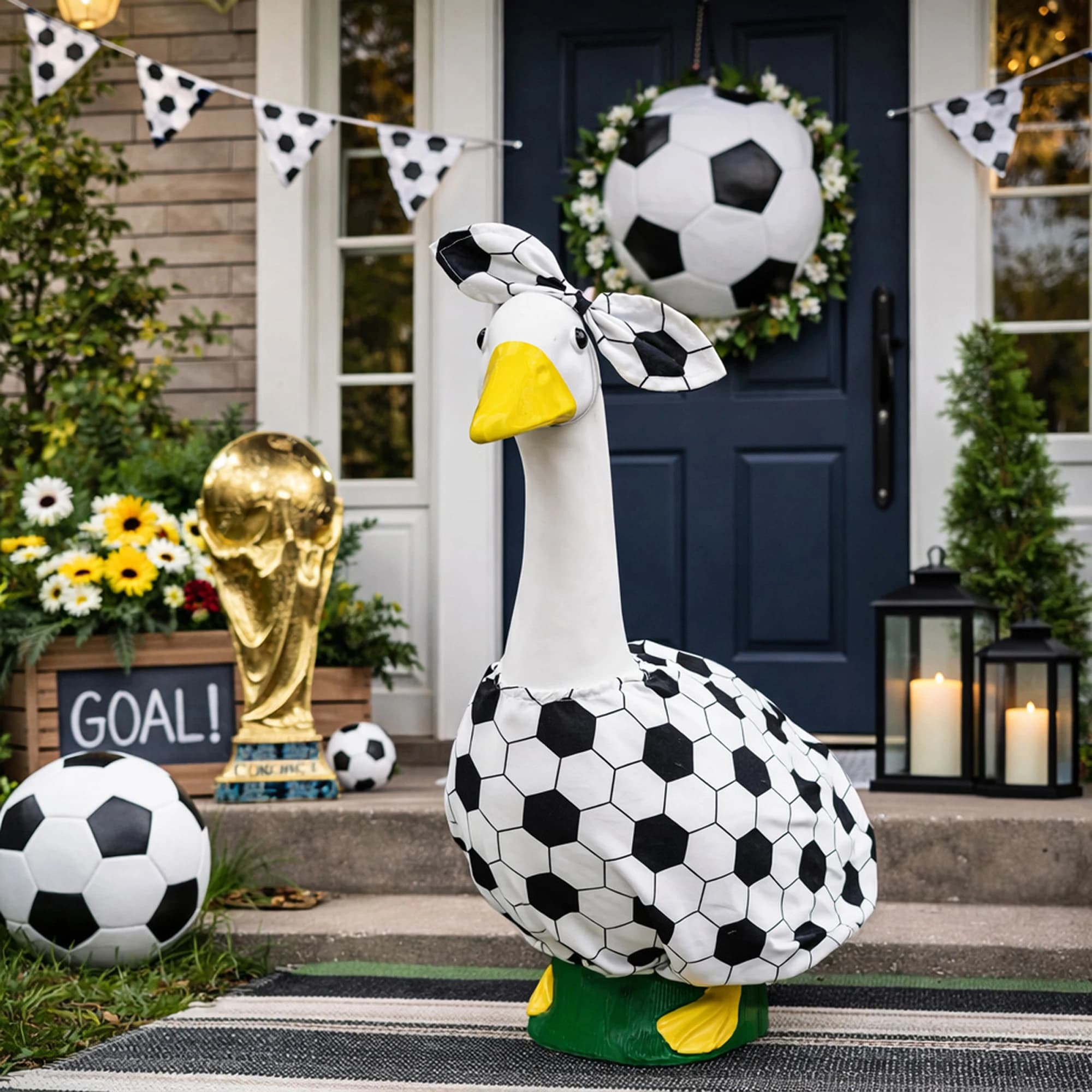 Lovely Swan Clothing for the portico: fashionable soccer jersey and hair band with matching bow for an elegant look