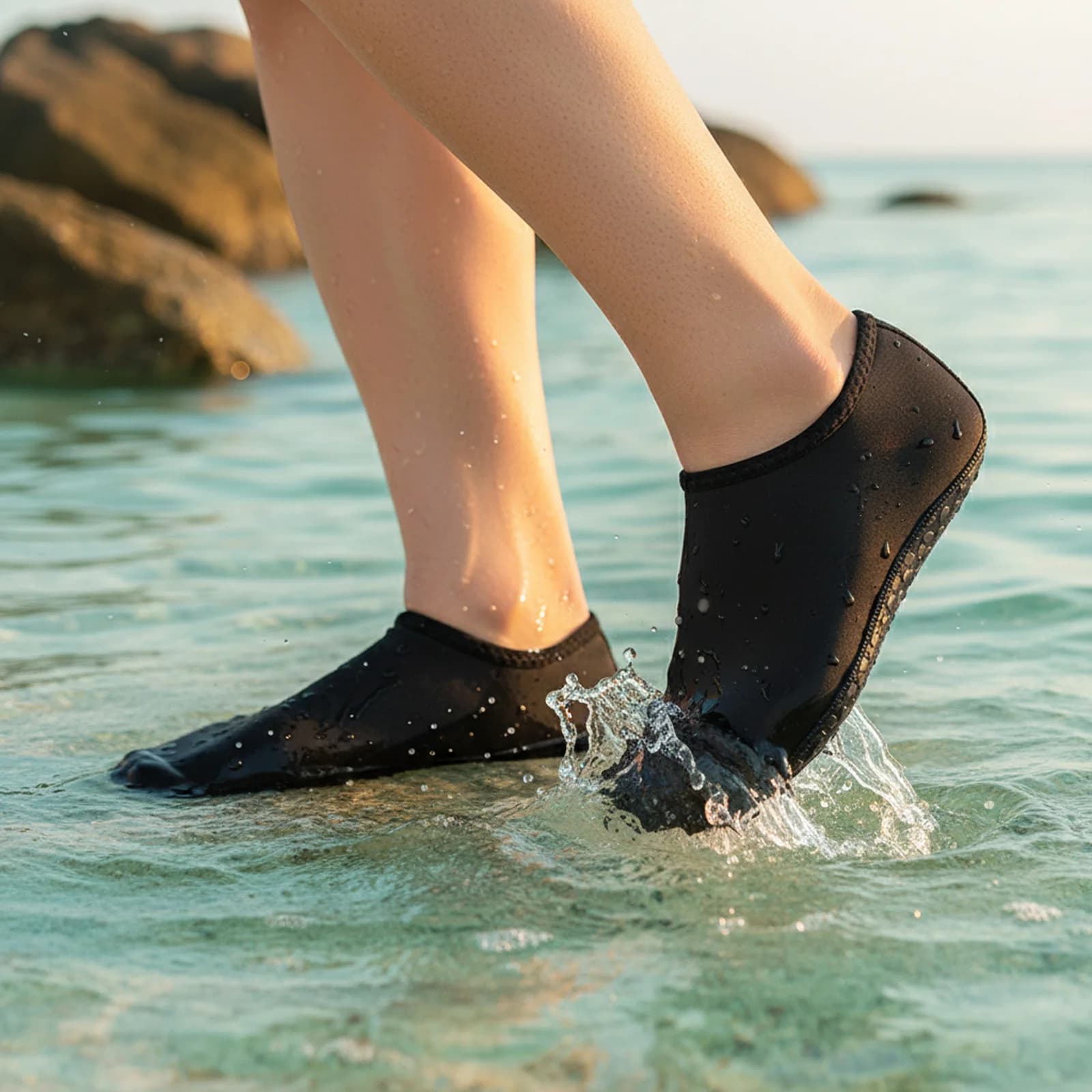 SBR neoprene diving socks for water sports with anti-slip and fast drying features for surfing and snorkeling