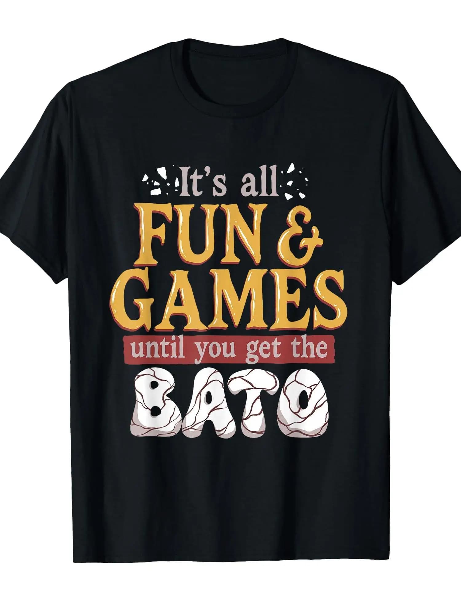 T-shirt Philippine Barut Fun Culture - Motivo con scritta "Gioca fino a quando non vinci", maglietta a maniche corte con collo rotondo, morbida e traspirante