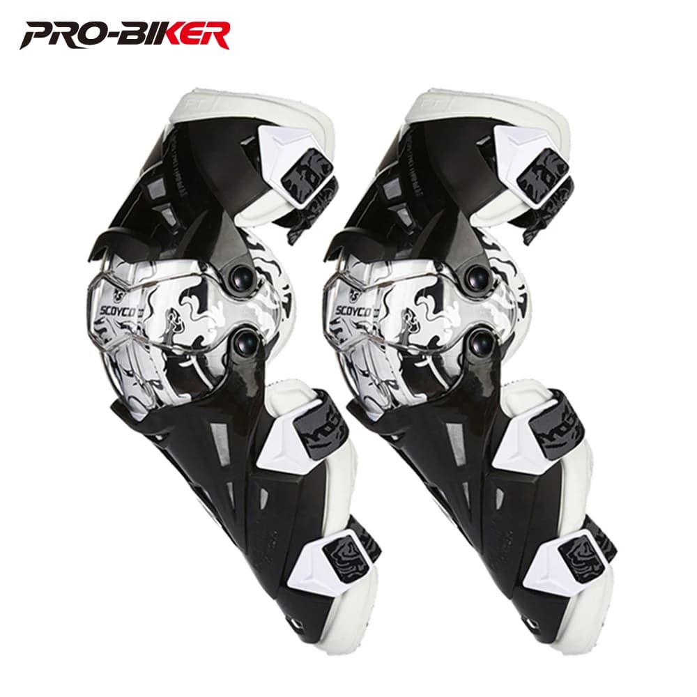 SCOYCO Protezione per moto Ginocchio Protezione per ginocchio fuoristrada Ginocchiera per moto Protezione per gomito per moto per corse in bicicletta